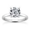 0.92 Carat Certified Diamond Solitaire Ring Round E VS2 Treated 14K White Gold