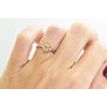 Three-Stone Diamond Engagement Ring Fancy Brownish Yellow Oval 0.78 TCW 14K Gold
