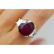 Ruby & Diamonds Cocktail Ring 18.58 TCW 18K Yellow Gold Size 7 Engagement Ring
