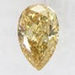 Diamond Solitaire Pendant Natural Pear Brown Color 14K White Gold 0.72 ct IGI