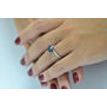 Fancy Black Diamond Ring Engagement Round Shape 5.52 TCW Treated 14K White Gold