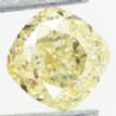 Diamond Solitaire Ring Yellow Cushion 14K White Gold SI1 1.5 Carat GIA Certified