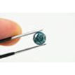 Loose Round Shaped Diamond Real 1.50 Carat Fancy Blue Color I1 Enhanced Natural