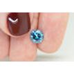 Round Cut Diamond Fancy Blue Color SI3 1.43 Carat Loose Enhanced Real For Ring