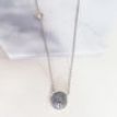 Rose Cut Diamond Bezel Pendant Round Shape Fancy Gray 14K White Gold 1.83 TCW 