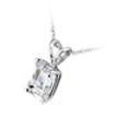 Diamond Solitaire Pendant Emerald Shape Blue Color Treated 14K VS2 1.01 Carat