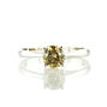 Diamond Solitaire Engagement Ring Round Fancy Brown 14K White Gold 1.00 Carat
