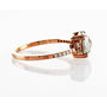 Radiant Diamond Engagement Ring Fancy Gray 1.22 TCW 14K Rose Gold