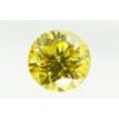 Diamond Solitaire Ring Round Fancy Yellow Color Treated 14K Gold SI1 1 Carat