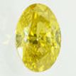 Bridal Diamond Solitaire Ring Yellow Oval Shape Treated 14K White Gold VVS2 1 CT