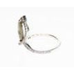 Rose Cut Marquise Diamond Halo Engagement Ring Real Fancy Gray 14K White Gold 1.13 TCW