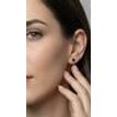 Black Diamond Stud Earrings Round 0.85 TCW Treated IGI Cert 14K White Gold