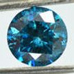 Loose Round Shape Diamond Real Fancy Blue Color 1.17 Carat I1 Certified Enhanced