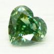Green Heart Cut Diamond Solitaire Pendant 14K White Gold 1 Carat