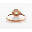 Radiant Diamond Engagement Ring Fancy Gray 1.22 TCW 14K Rose Gold