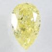 Pear Shape Diamond Fancy Yellow 0.44 Carat SI2 IGI Certificate