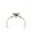 Gray Round Rose-Cut Diamond Bezel Ring 14K White Gold 0.92 Carat