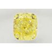 Cushion Cut Diamond Fancy Yellow Color IGI Certified 0.43 Carat SI2