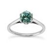 Blue Diamond Engagement Ring Round 14K White Gold VS2 1.06 Carat
