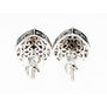 Rose Cut Pear Diamond Halo Stud Earrings Fancy Gray 14K White Gold 3.74 TCW