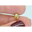 Oval Cut Diamond Fancy Orange Yellow Color 1.01 Carat VS2