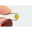Oval Cut Diamond Fancy Orange Yellow Color 1.01 Carat VS2
