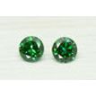 Diamond Pair Round Shape Fancy Green Color 0.41 TCW VS1