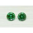 Diamond Pair Round Shape Fancy Green Color 0.41 TCW VS1