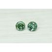 Matching Pair Green Round Diamonds 0.43 TCW SI1