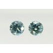 Round Diamond Pair Fancy Greenish Blue VS2 0.59 TCW
