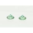 Round Cut Diamond Pair Fancy Green Color VS2 0.48 TCW