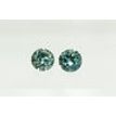 Round Diamond Matching Pair Fancy Turquoise VS2 0.47 TCW