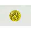 Round Cut Diamond Fancy Yellow Color SI1 0.53 Carat