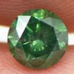 Green Diamond Round Shape Fancy Color 0.59 Carat Real Natural Enhanced SI2 Loose