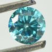 Fancy Blue Round Diamond 0.45 Carat SI1