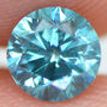 Fancy Blue Round Diamond 0.45 Carat SI1