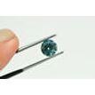 Loose Round Shape Diamond Fancy Turquoise Color SI2 Natural Enhanced 1.31 Carat
