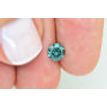 0.65 Carat Round Cut Fancy Green Color Loose Real Diamond SI2 Enhanced For Engagement Ring