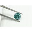 0.65 Carat Round Cut Fancy Green Color Loose Real Diamond SI2 Enhanced For Engagement Ring