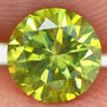 Round Cut Diamond Fancy Green 0.70 Carat SI1