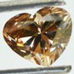 Heart Diamond Fancy Orangy Brown 0.94 Carat VS2 GIA Certificate