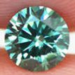Round Diamond Fancy Green Color 0.58 Carat VS1