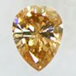 Brown Pear Shape Diamond Natural 0.35 Carat VS2 Certificate