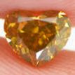 Heart Diamond Natural Fancy Brownish Orange Color 0.61 Carat VVS2