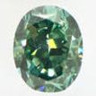 Oval Cut Diamond Fancy Green Blue 0.61 Carat SI2 IGI Certificate