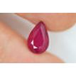 Loose Red Pear Ruby Gemstone 2.96 Carat