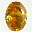 Oval Cut Diamond Fancy Orange Yellow 0.56 Carat VS2