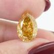 Pear Shape Diamond Natural Fancy Orange 0.53 Carat VS2