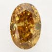 Oval Diamond Natural Fancy Orange Brown 0.51 Carat SI1 IGI Certified