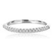 Real Diamond Stacking Ring Wedding Band Round 14k White Gold